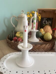 Комплект декорирани коледни свещи - Image 3