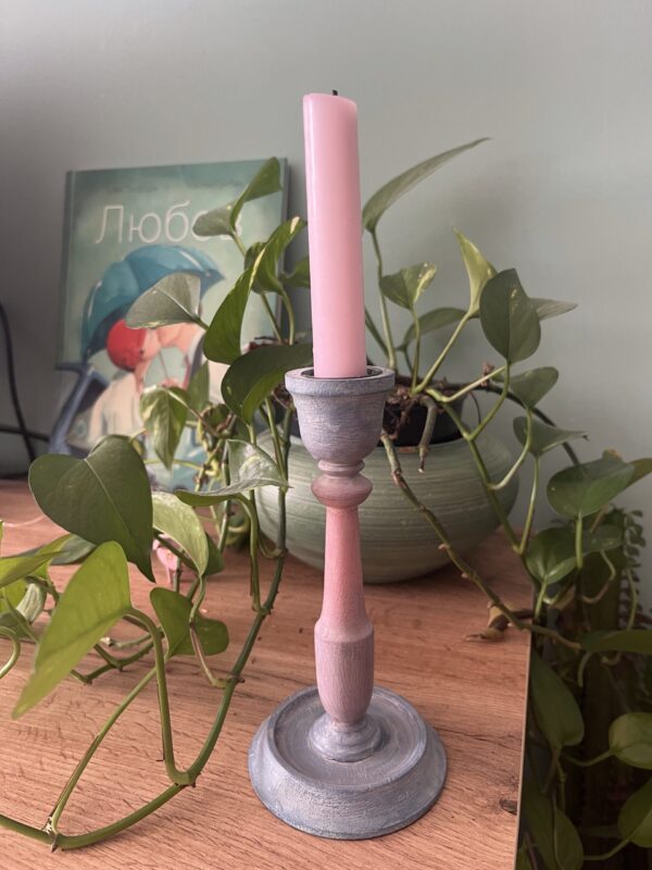 Дървен свещник {handmade}